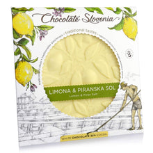 Naložite sliko v pregledovalnik galerije, Čokolada Slovenija – limona, piranska sol 135g