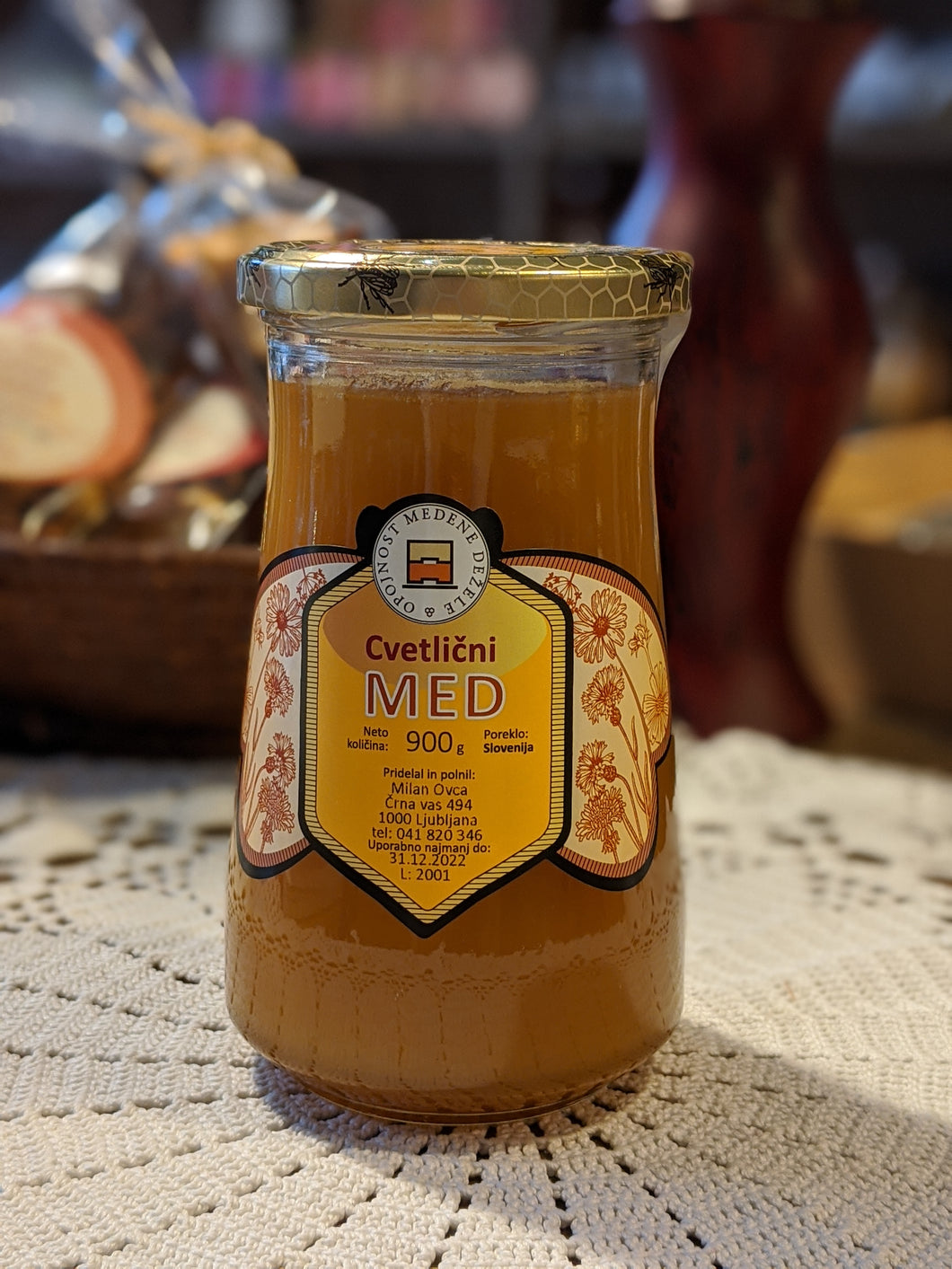 Slovenian floral honey 900g, 450g- protected geographical indication