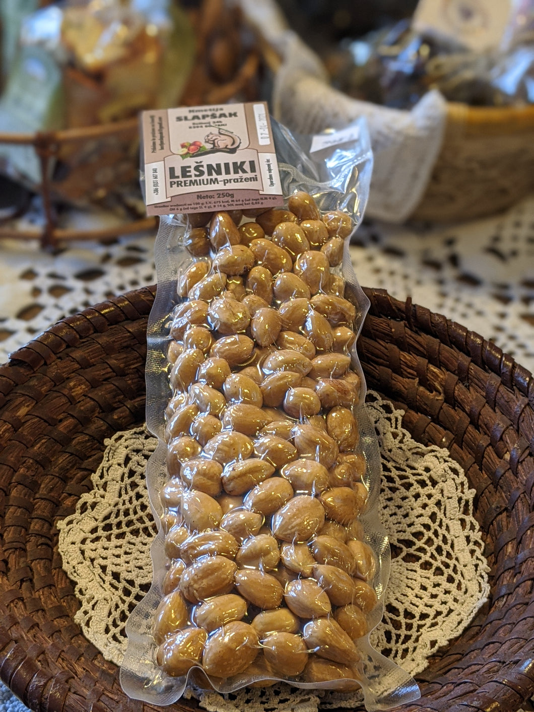 Homemade roasted hazelnuts 250g