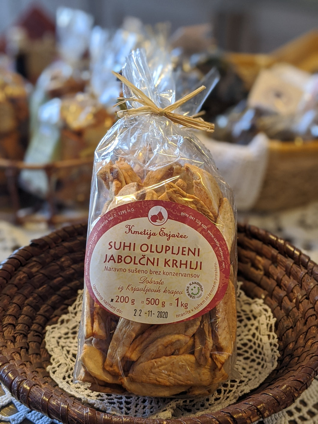 Geschälte Apfelscheiben 200g