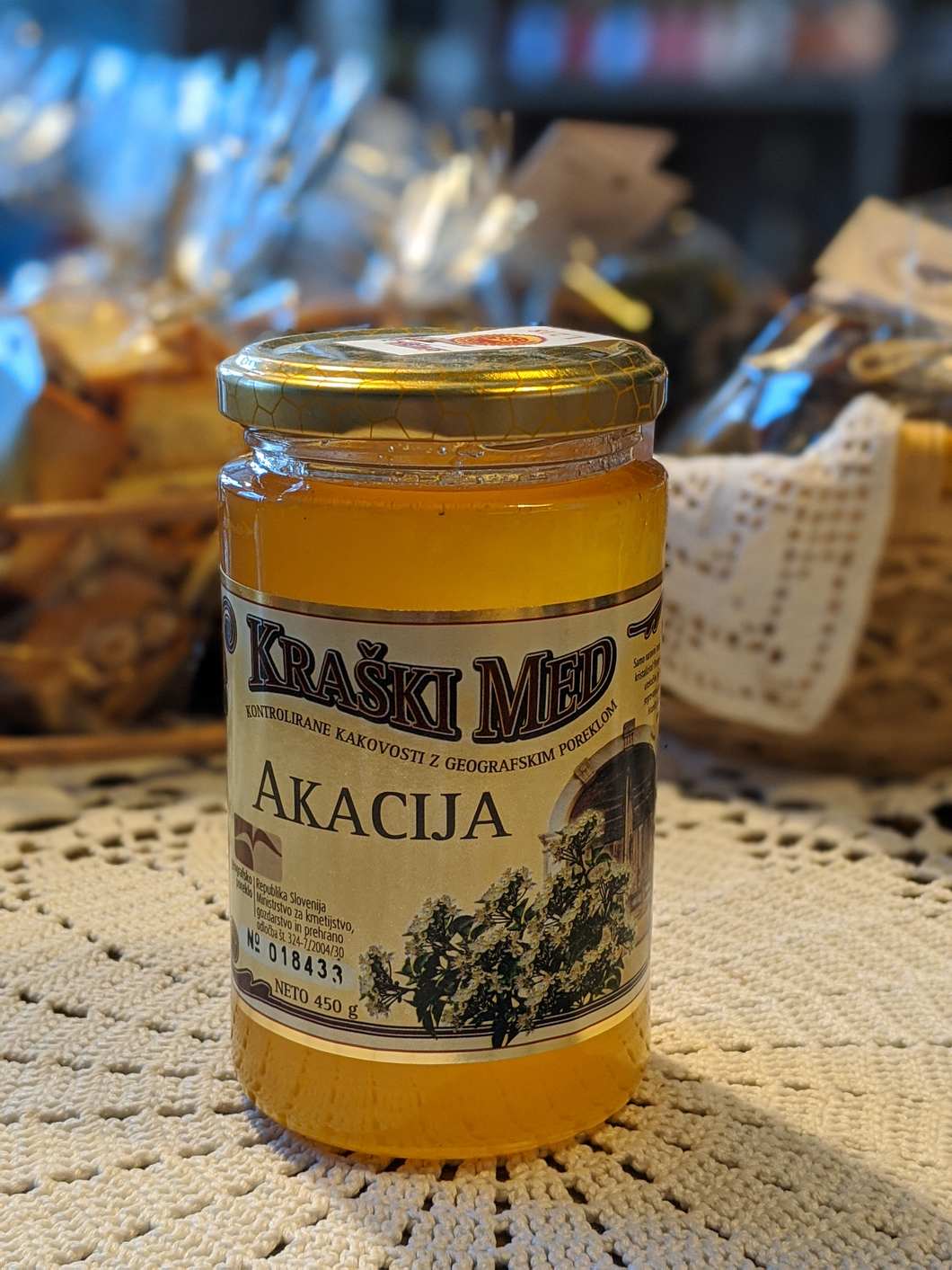 Karst honey acacia 900g, 450g, 250g-protected designation of origin