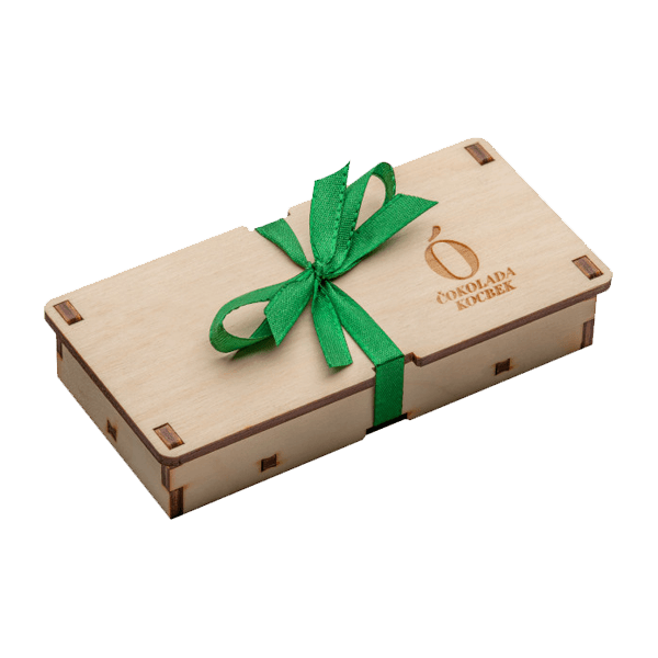 Darilna čokolada v leseni škatlici